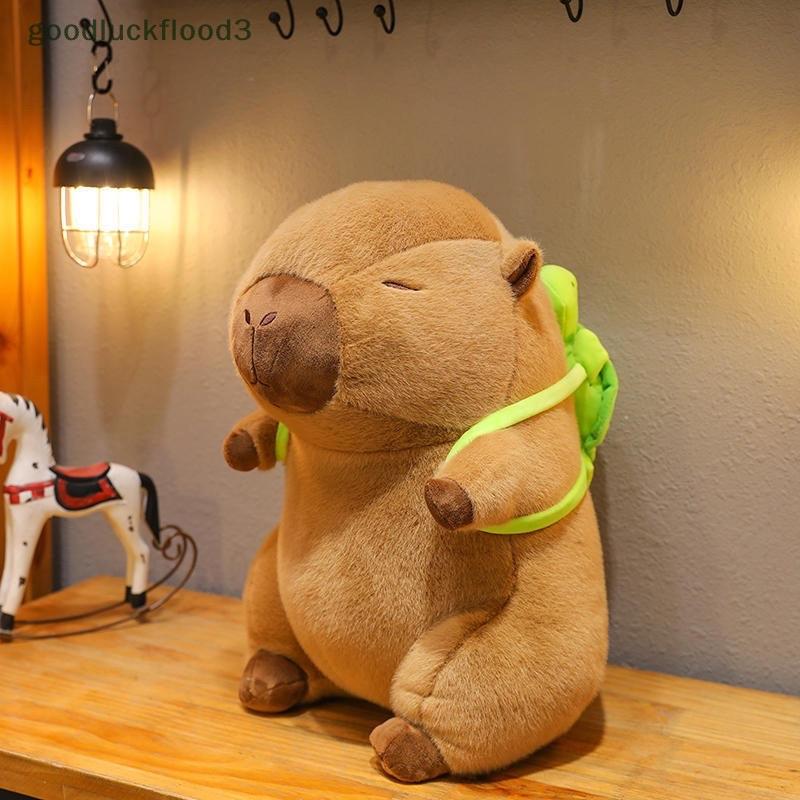 Gấu bông, Thú Nhồi Bông Capybara Đeo Balo Rùa Đáng Yêu