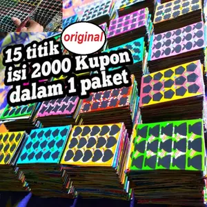 gesekan bom 15 titik tengkorak Uda terpotong rapi isi 2000 kupon Mainan Toys