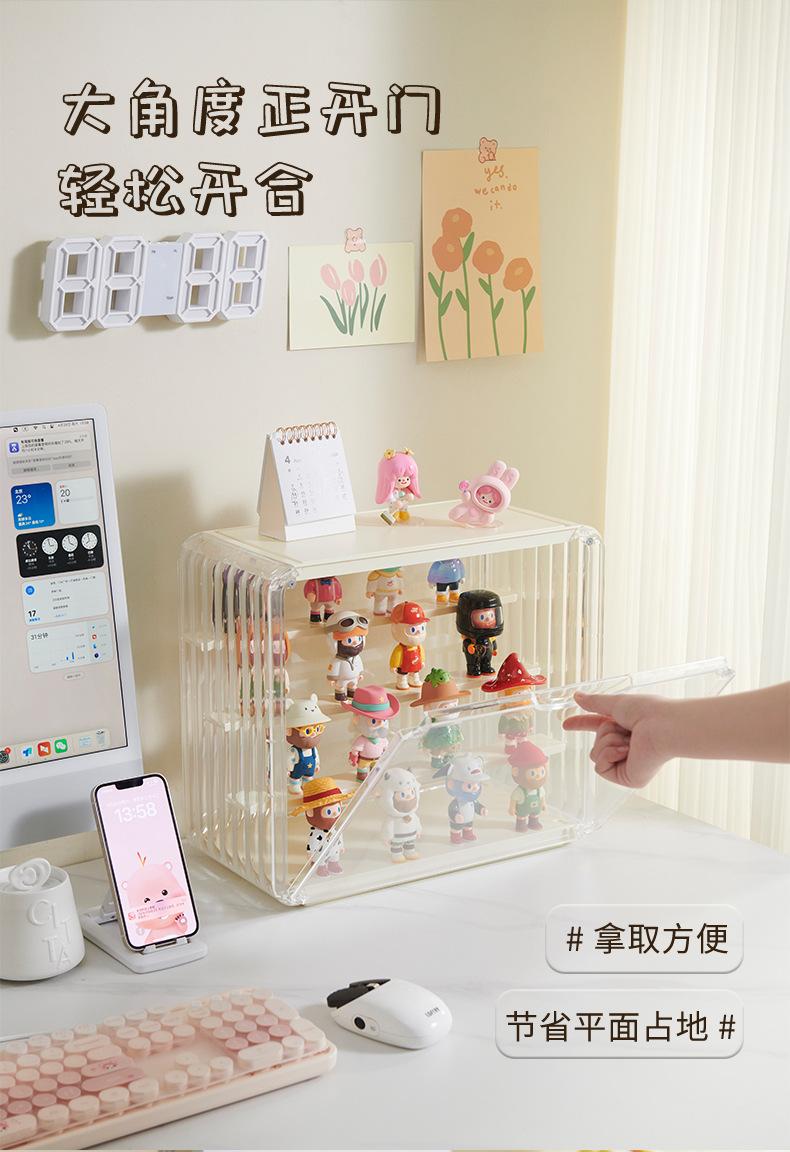 Product Introduction of Luxury Bag Storage Box Acrylic Hand-Made Display Stand Magnetic Transparent Doll Dustproof Display Box Organiser 22