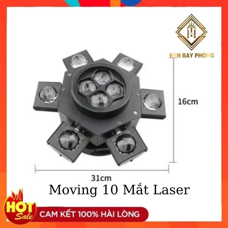 Đèn Moving 10 Mắt + Laser Mẫu Mới Nhật Thị Trường Thích Hợp Lắp Phòng Hát karaoke nhà hàng tiệc cưới 3
