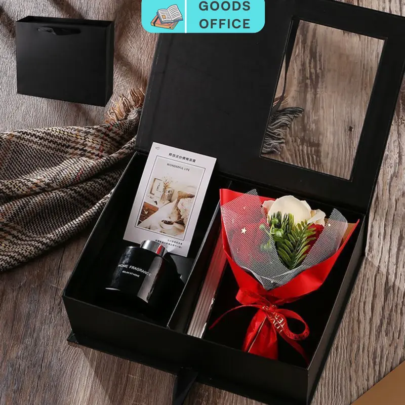 Set hộp quà - set tinh dầu khếch tán kèm hoa lụa, thiệp - Quà tặng sinh nhật,tốt nghiệp, 20/10 người thân yêu- Dầu Thơm Phòng Dầu Thơm 3