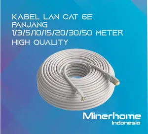 Kabel LAN CAT6E High Quality Panjang 1/3/5/10/15/20/30/50 Meter