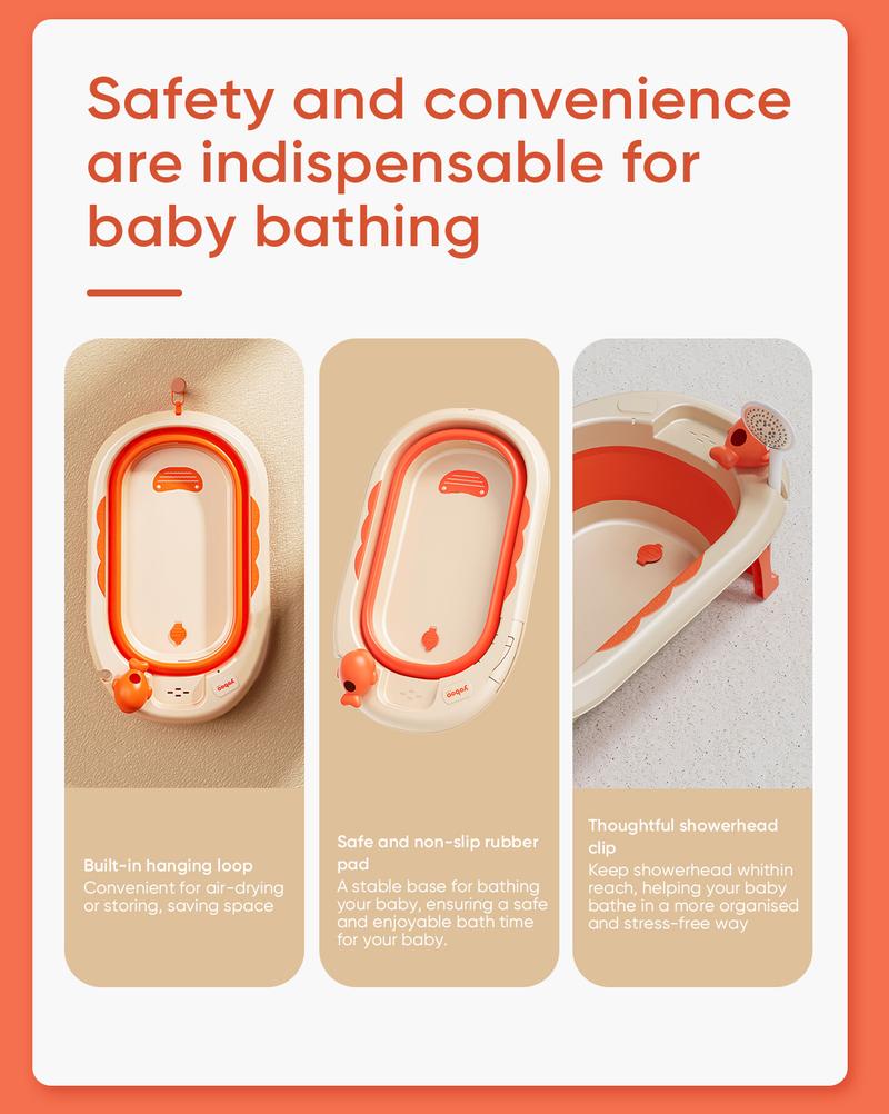 Product Introduction of [ニース] [BUY Bathtub, get FREE Soothing & Shampoo] YOBOO Foldable Baby Bath | Easy to Fold | Space-Saving | Lightweight | Rubber Material 11