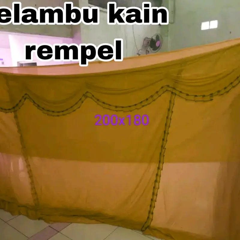 kelambu kain tebal ukuran jumbo 200x200 200x180 200x150 Biru 4
