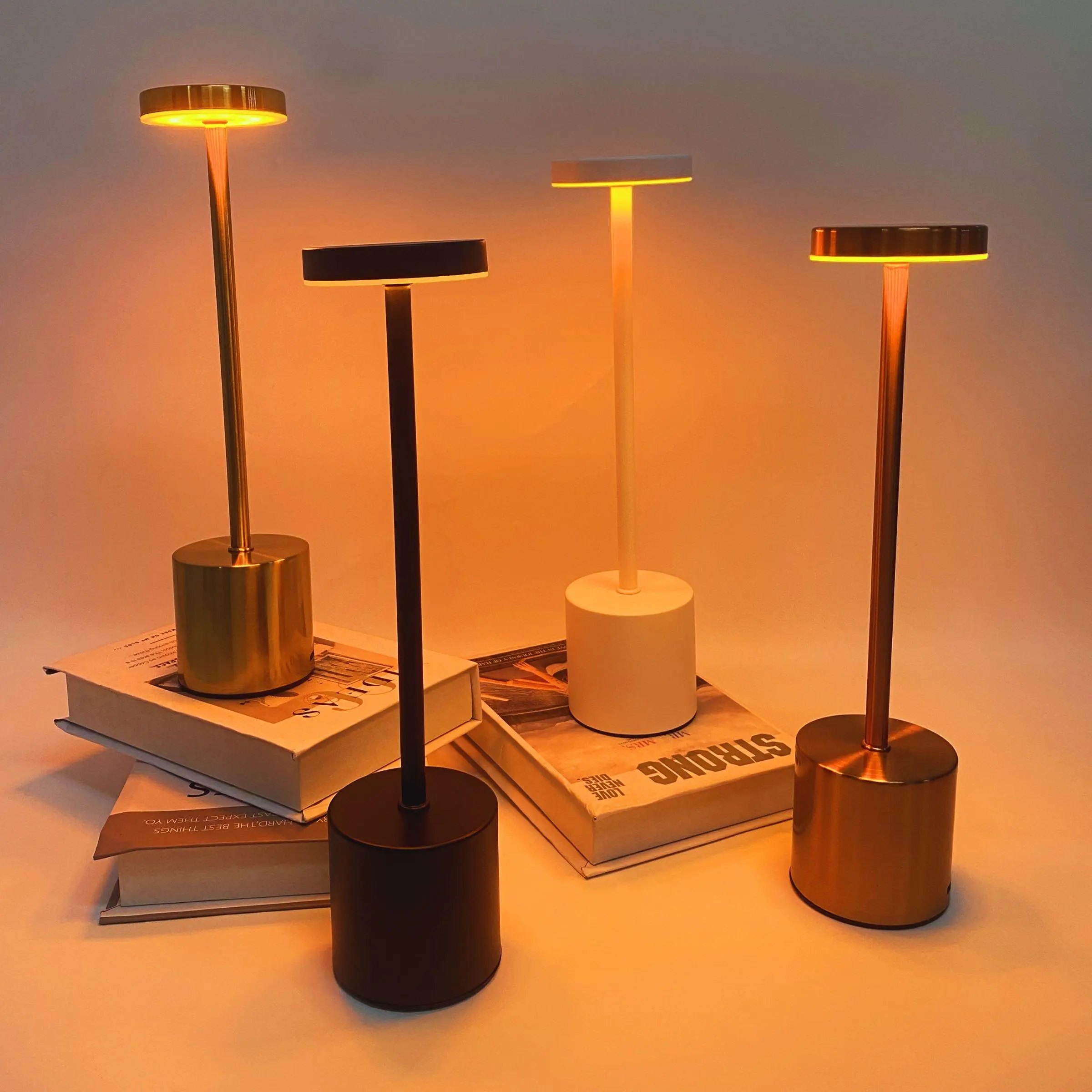 USB Rechargeable Table Lamp, 1 Count Portable LED Desk Lamp, 3-color Dimmable Desk Light, Decorative Light for Restaurant Terrace & Outdoor Use
