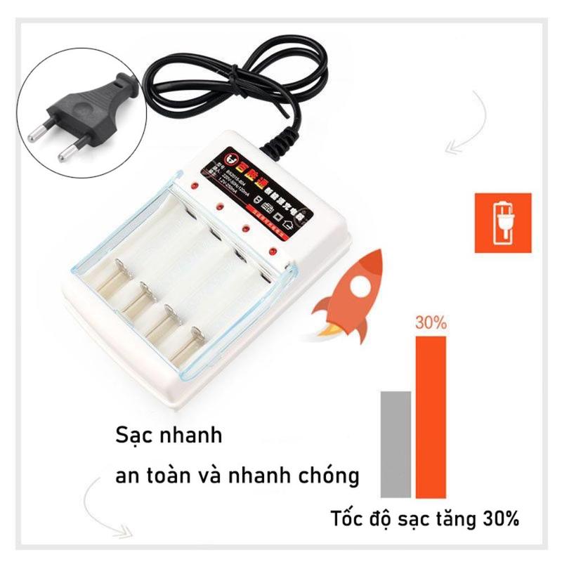 Bộ Sạc Pin AA AAA 9800mAh 1.5V & 4 Pin Sạc Kiềm Chất Lượng Cao Cho Micro Không Dây Máy Ảnh Đèn Flash Tiện Lợi Dùng Mọi Lúc Mọi nơi 