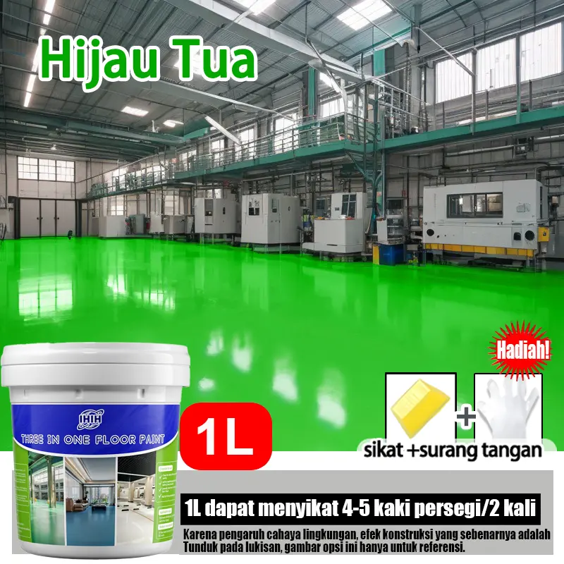 Hijau【cat lantai berbasis air】