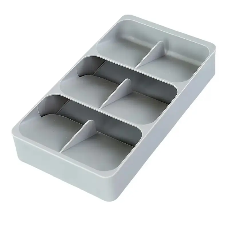 Multi-grid Drawer Cutlery Storage Box, 1 Count Adjustable Cutlery Storage Box, Non-slip Tableware Storage Box for Kitchen Counter & Drawer 5
