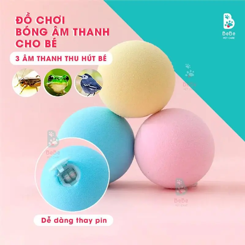 {Aili Pet Toys} [Siêu Xinh] Bóng Đồ Chơi Thông Minh Cảm Ứng Âm Thanh Cho Mèo