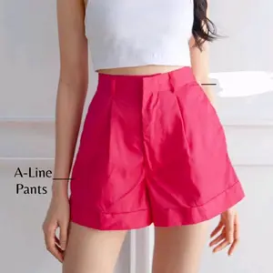 hotpant amanda || celana pendek wanita highwaist Karet Katun
