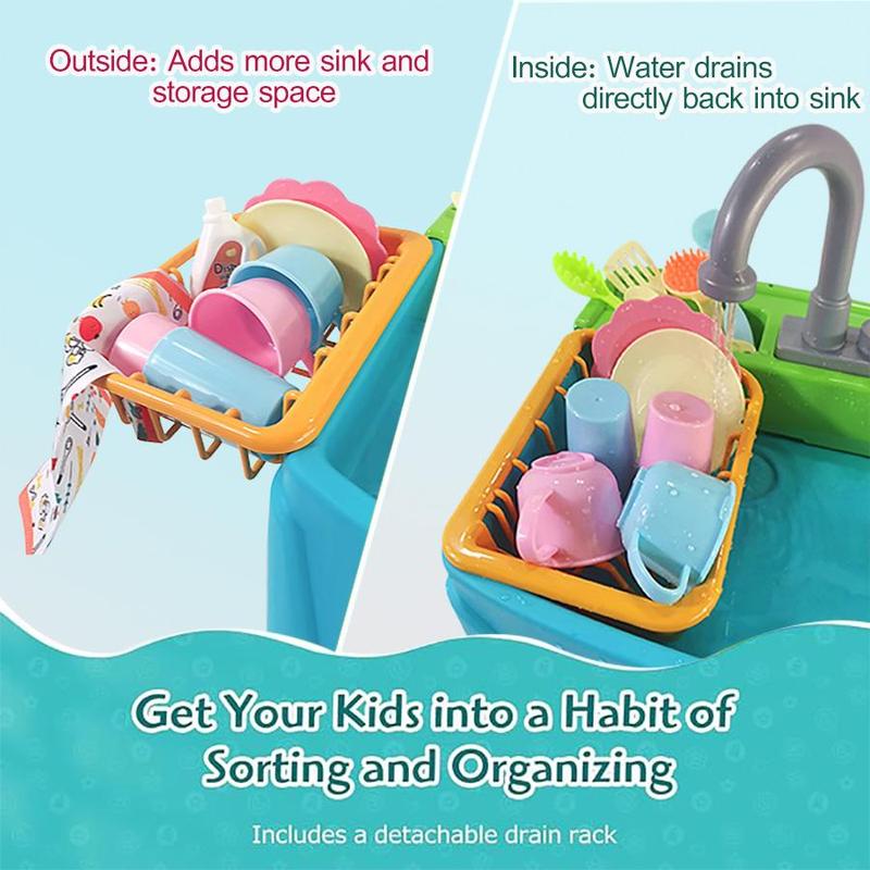 Kitchen Sink Toy with Water Supply, Pretend Play Dishwasher Toy, Teen's Kitchen Playthings, Fun Kitchen Accessories 4