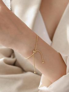 Pulsera de eslabones ajustable de acero inoxidable para mujer, pulsera casual para combinar con todo para fiestas, accesorios de moda clásicos para uso diario