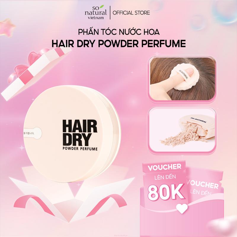 Phấn Tóc Hair Dry Powder Perfume So Natural - Gội Đầu Dạng Khô Hương Nước Hoa Lưu Hương Suốt Ngày Dài (4g)