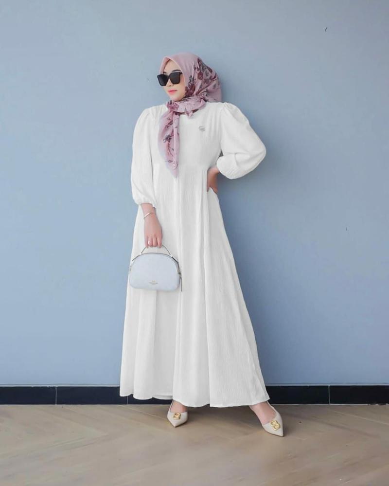 Product Introduction of gamis karin model terbaru 2025 crinkle airflow premium Dress Balon Wanita 27