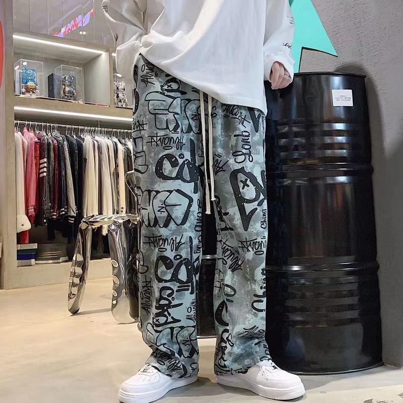 Product Introduction of Quần Dài Ống Rộng, Phong Cách Hip Hop, Thiết Kế Graffiti, Quần Ngoại Cỡ Dành Cho Nam Giới, Quần Jazz Và Quần Đường Phố Cao Cấp, Thích Hợp Cho Khiêu Vũ Và Phong Cách Cổ Điển 11