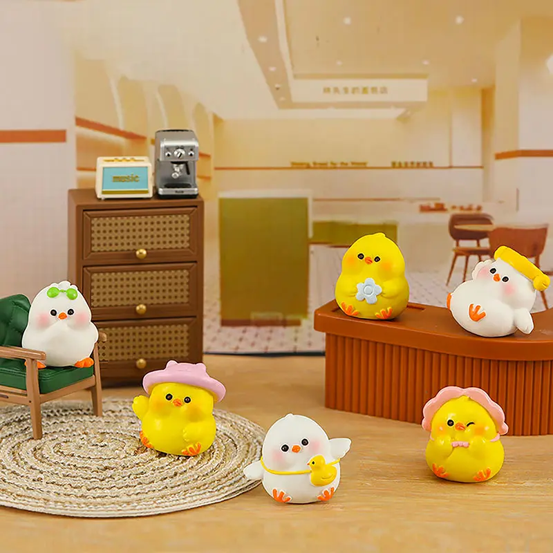 Tượng Nhỏ Thu Nhỏ, Đồ Trang Trí Cảnh Quan Siêu Nhỏ Động Vật Gà Vàng Dễ Thương, Thích Hợp Để Trang Trí Nhà Cửa, Trang Trí Phòng, Phụ Kiện Bàn Làm Việc