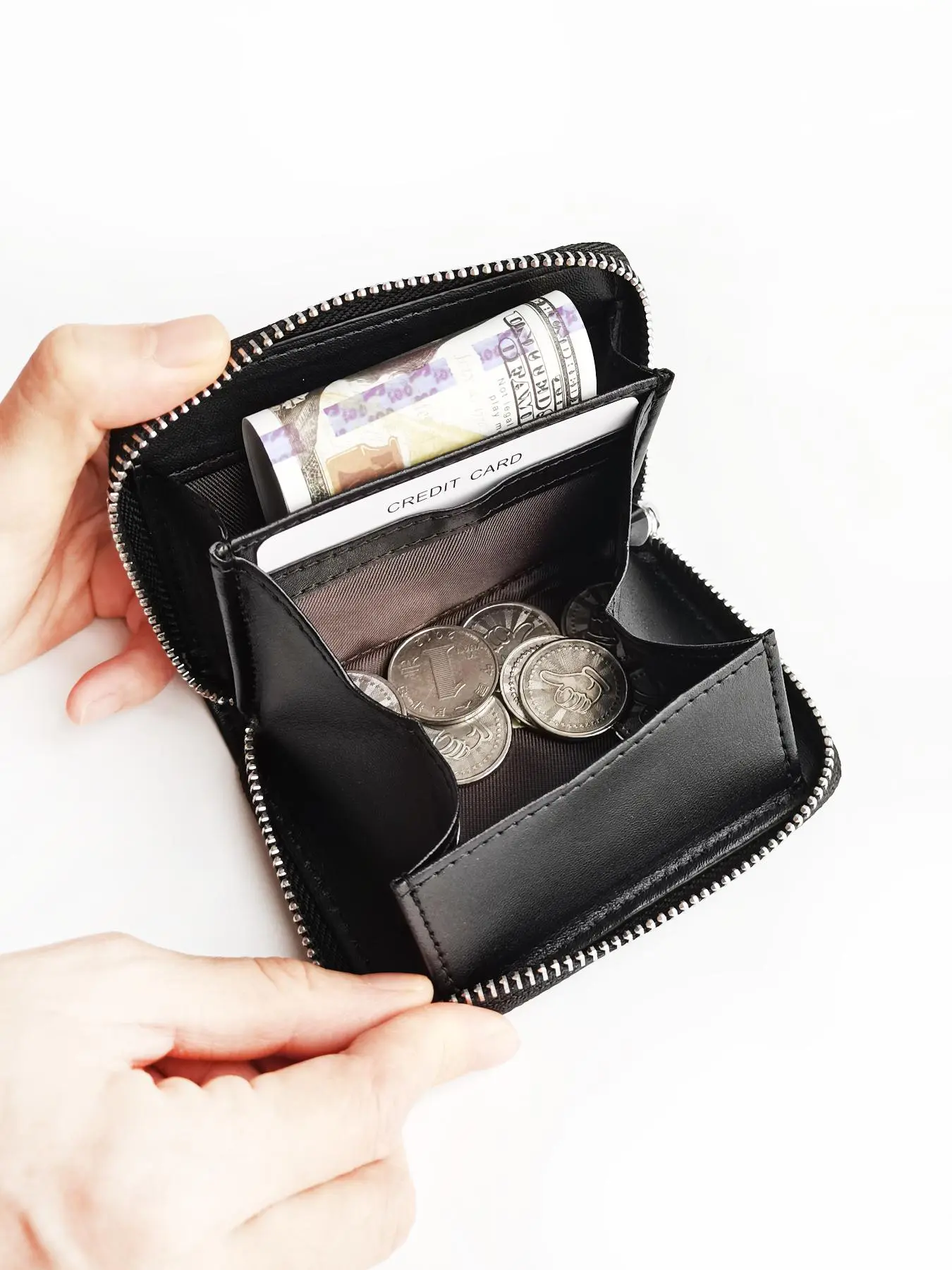Women's Simple Plain Zipper Coin Purse, Casual Versatile Short Wallet for Daily Used, Casual Trendy High-quality Daily Commuting Bag