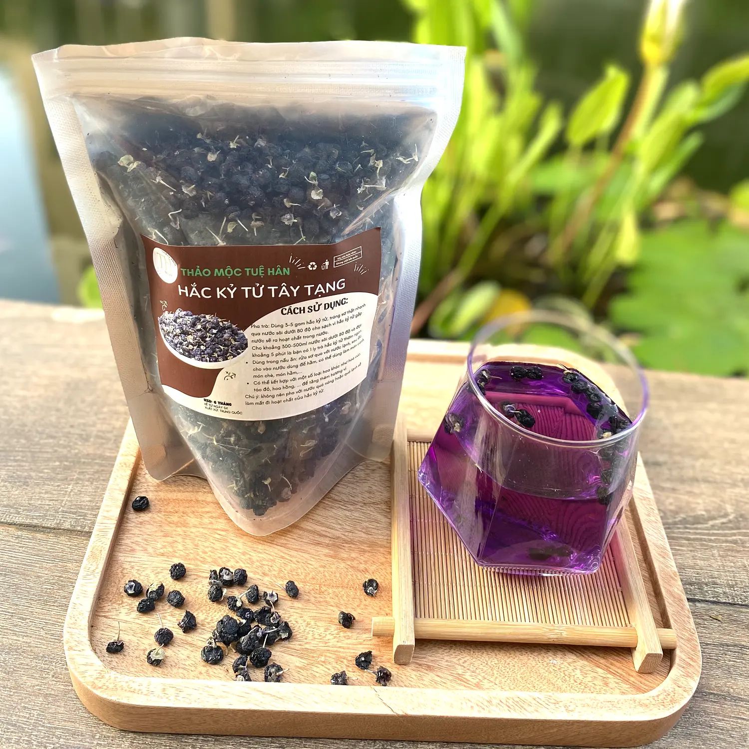 [TUỆ HÂN] HẮC KỶ TỬ TÂY TẠNG (Kỷ tử đen) Sấy Khô tự nhiên ORGANIC, gói 200g Tea Food Trà Nước Trà Chè
