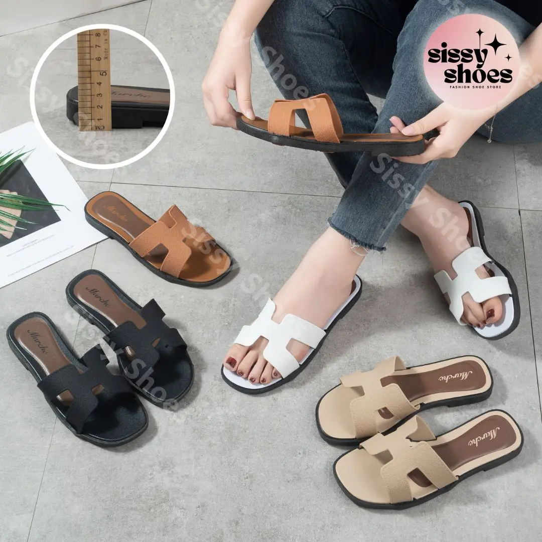 DORA Flat Rubber Sandals For Woman Korean Fashion Soft Comfortable dora-flat-rubber-sandals-for-woman-korean-fashion-soft-comfortable