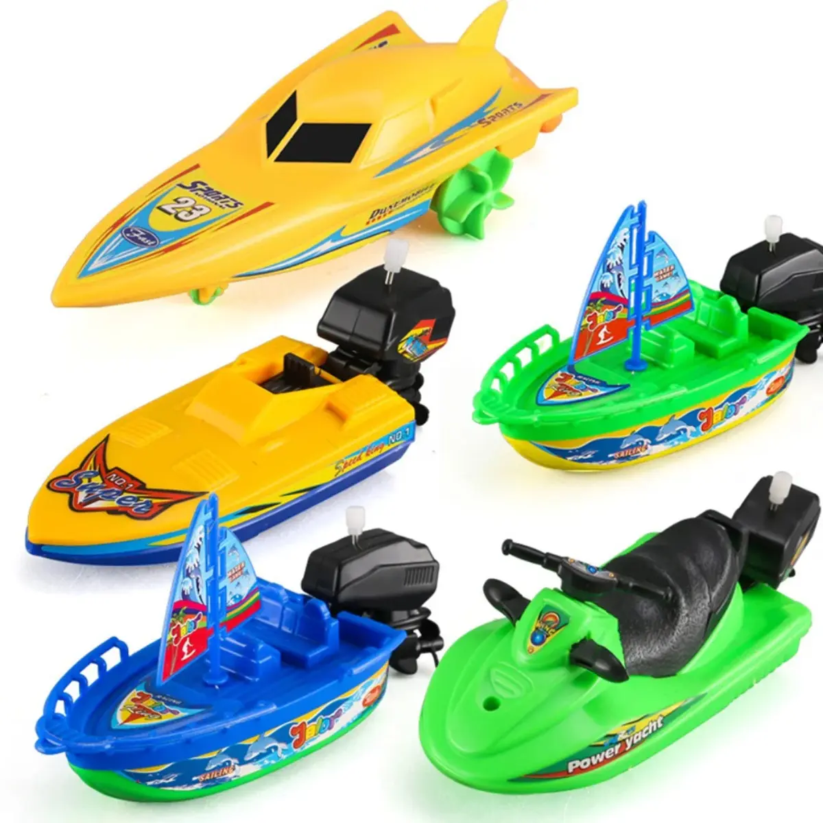 1Pc Speed Boat Ship Wind Up Toy Float in Water Kid Toys Classic Clockwork Toys Winter Shower Bath Toy for Children Boys Toys