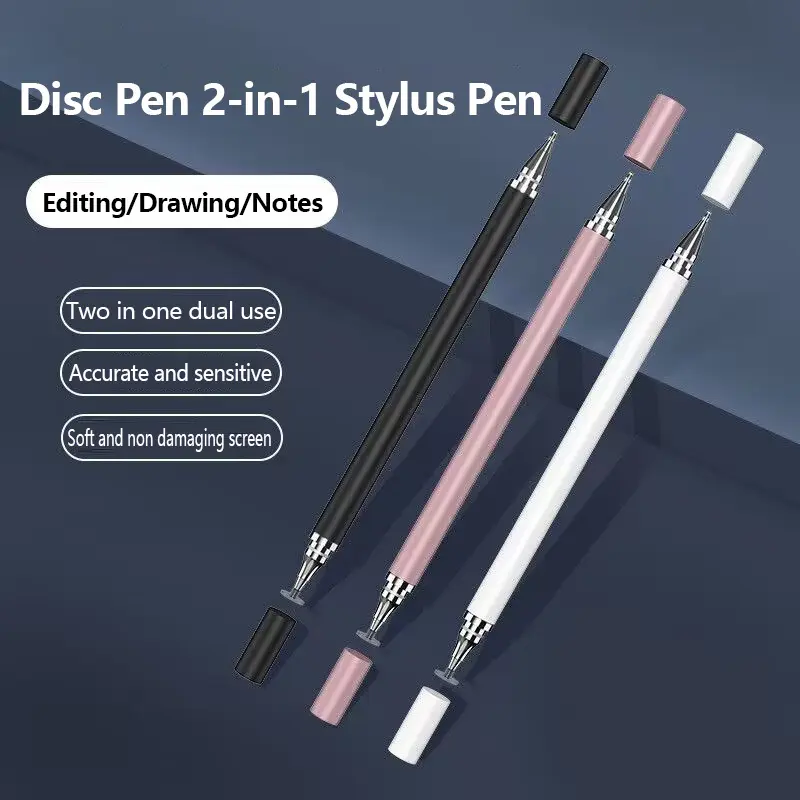 Stylus Universal 2 In 1, Pena Gambar Layar Kapasitif Pena Sentuh Aksesoris Pensil 0
