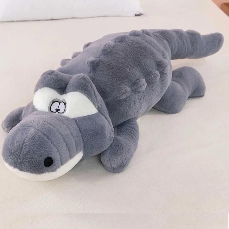 Gấu bông cá sấu mặt ngáo hai màu xám xanh siêu cute - Thú Nhồi Bông - Thú Bông