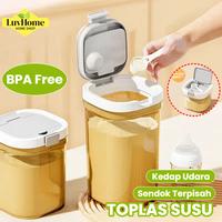 Gambar LuvHome BPA Free Tempat Susu Bubuk Bayi Wadah Susu Toples Makanan Vacuum Sealed Box Kotak Penyimpanan Makanan - Coklat A 800ML=300g dari LuvhomeMall Kota Tangerang 1 Tokopedia