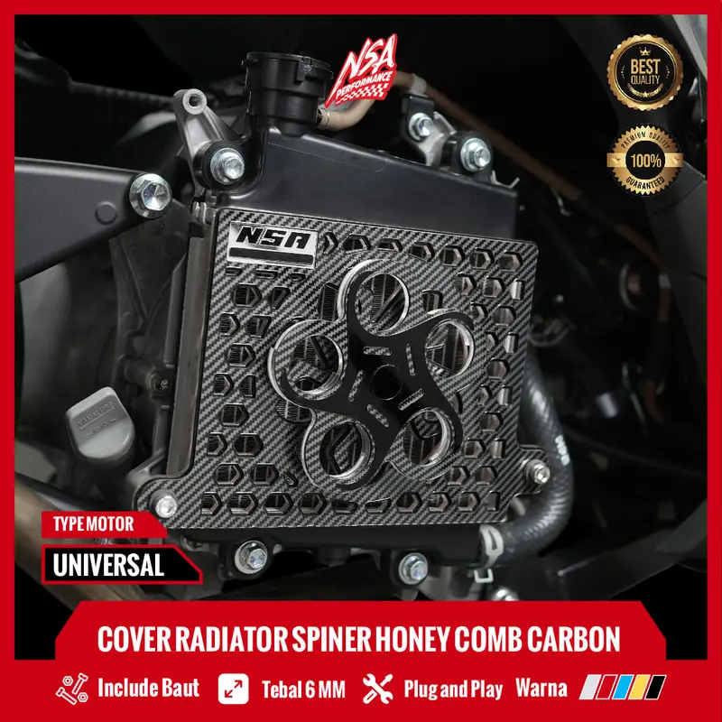 COVER RADIATOR CARBON VARIO 125-150, PCX 150, ADV 150 HONEYCOMB SPINER CARBON SERIES Akrilik Aksesoris 4
