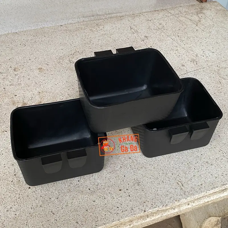 SET 10 Máng ăn cho gà chọi Siêu Bền, máng ăn uống cho gà nhựa dẽo bền bỉ, máng nhựa đen 4