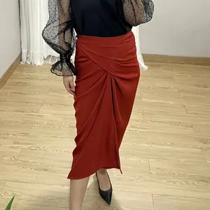 (Victoria Wear House) Nami Wrap Skirt Rok Lilit Midi Polos Pakaian Bawahan Wanita