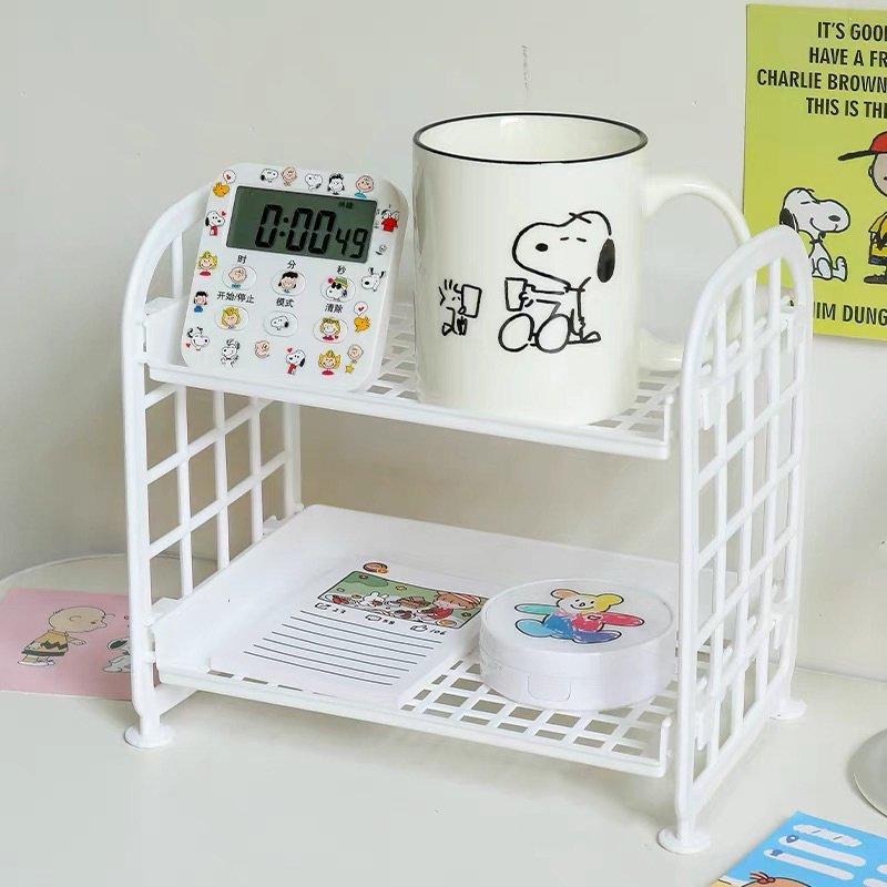 Kệ nhựa mini 2 tầng đựng đồ đa năng (màu ngẫu nhiên) Kitchen Nhà Bếp