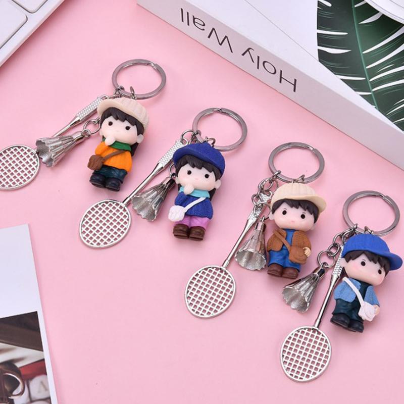 Dây Chuyền Chìa Khóa Cầu Lông Mini, Thiết Kế Sáng Tạo, Đồ Trang Trí Dễ Thương, Móc Chìa Khóa Tưởng Niệm, Phụ Kiện Túi Treo Và Xe Hơi, Móc Chìa Khóa Cầu Lông Mini 0