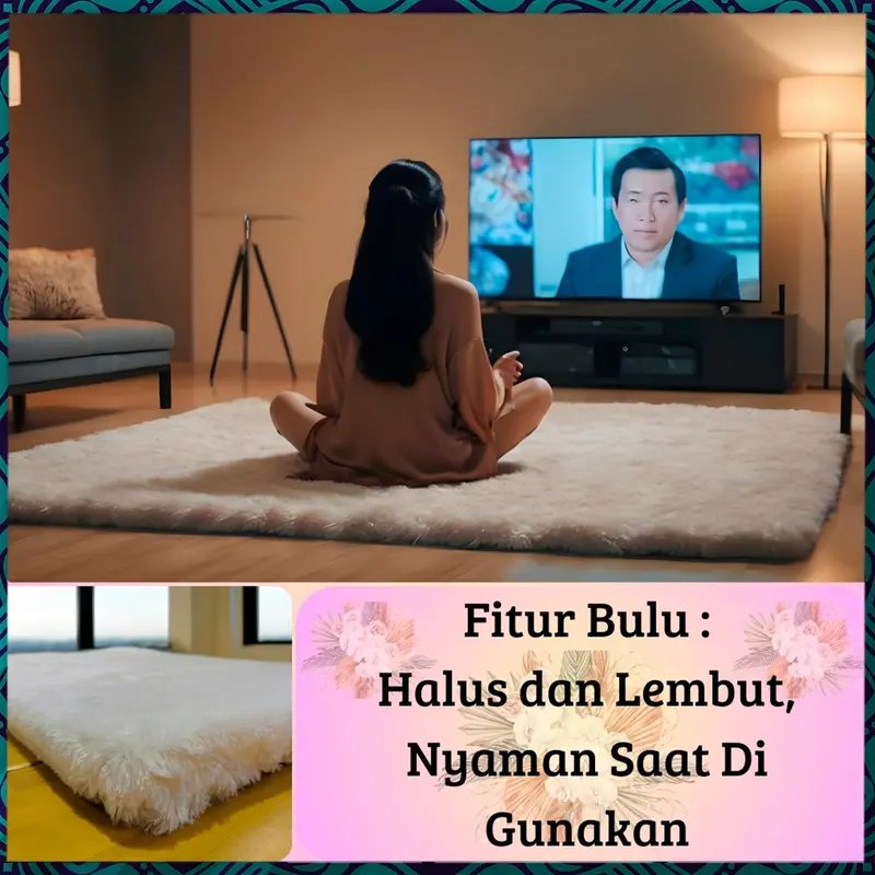 Karpet bulu rasfur alas duduk ukuran 160x100 cm 1