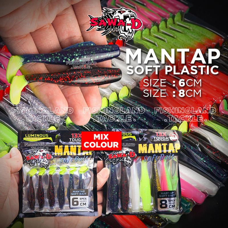 Sawa-d steady soft plastic | 6cm 8cm | paddle tail swimbait fishing lure SP Zman minnow haruan Siakap | 0