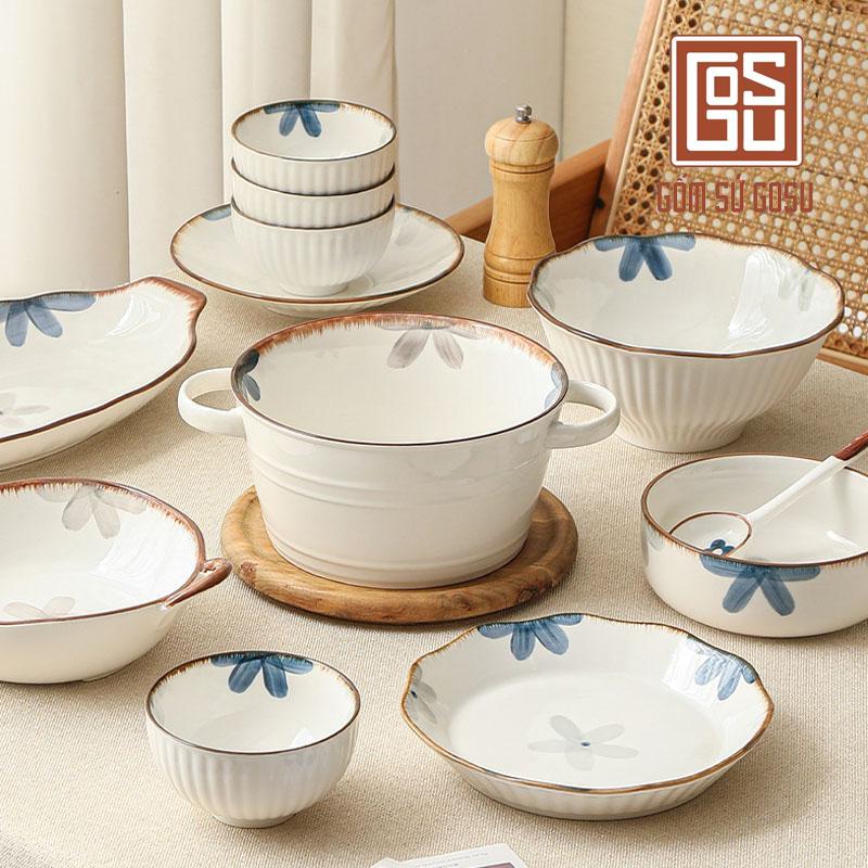  Bán Lẻ Bộ Bát Đĩa Hoa Cải Xanh Tráng Men Cao Cấp Sử Dụng Được Cho Lò Nướng và Máy Rửa Bát 