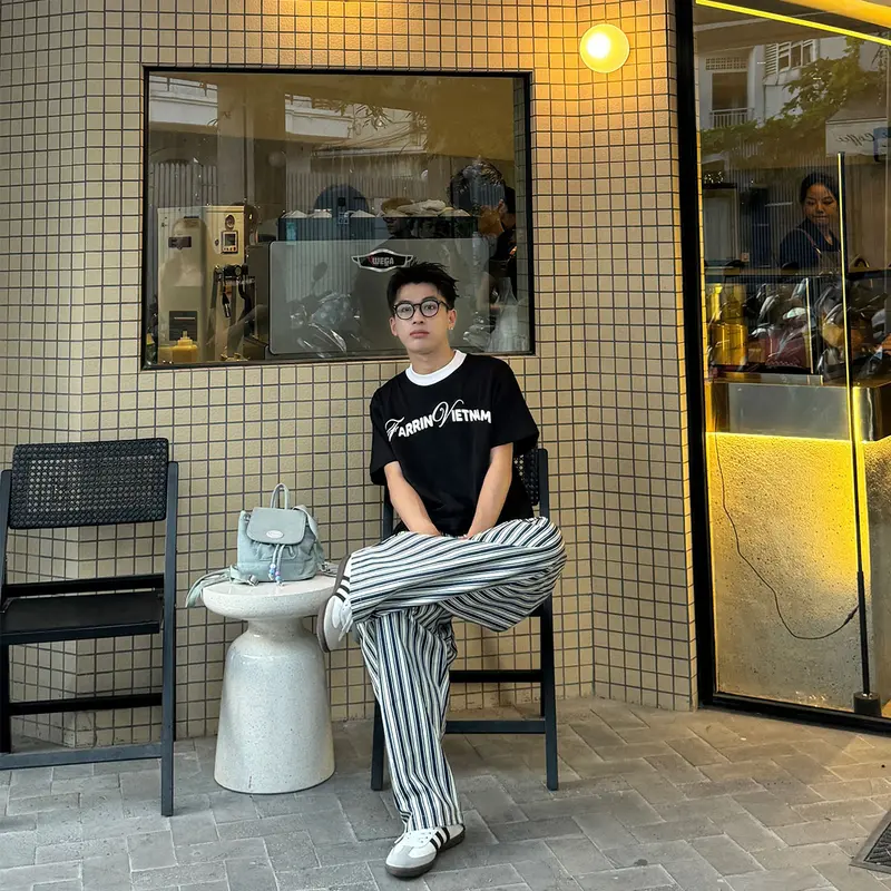 Áo Thun BOXY 280gsm - FARRIN - FR Vietnam -  In phồng - 100% Cotton 2C . Menswear Cổ Tròn áo hust quần cạp trễ nam áo đạo tỳ 5