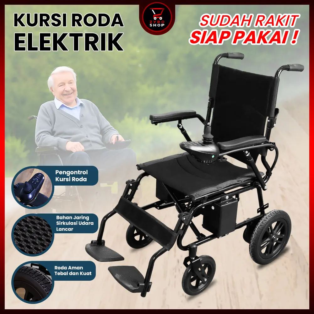 Kursi Roda Elektrik dengan Kontrol Joystick Modern - Multifungsi untuk ...