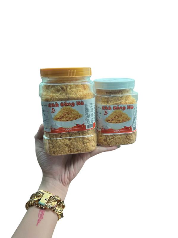 Chà bông xù việt nam hủ nhựa Food Ăn Vặt lương  khô 2