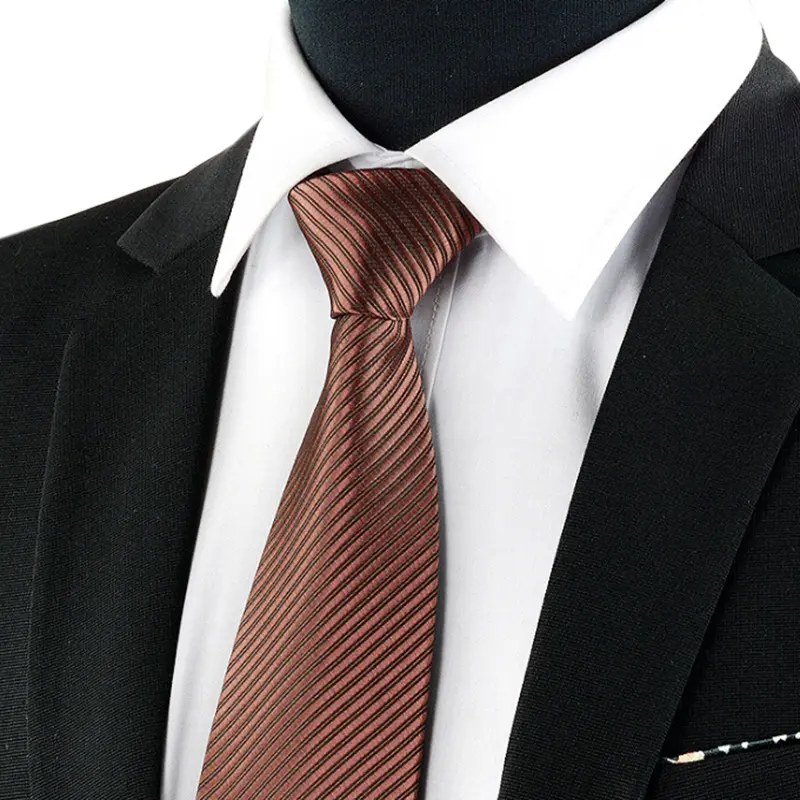 Cà Vạt Sọc Cổ Điển, Dệt Jacquard, Chất Liệu Lụa, Dành Cho Bộ Com Lê Nam, Cà Vạt, Cà Vạt, Thời Trang Mới 4