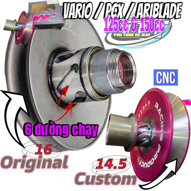 Pully nồi sau WF TRF puly xe tay ga vario AB125 click PCX150