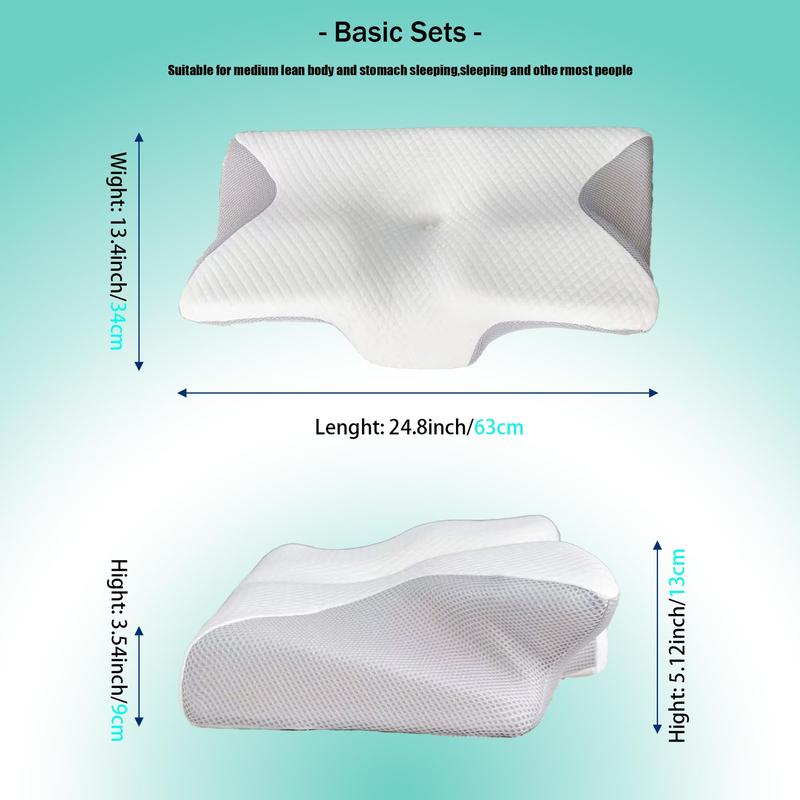 Product Introduction of Memory Foam Neck Pillow, 1 Count Comfortable Neck Support Pillow, Soft Neck Pillow, Neck Support Pillow, Bedding Supplies for Home & Travel 1