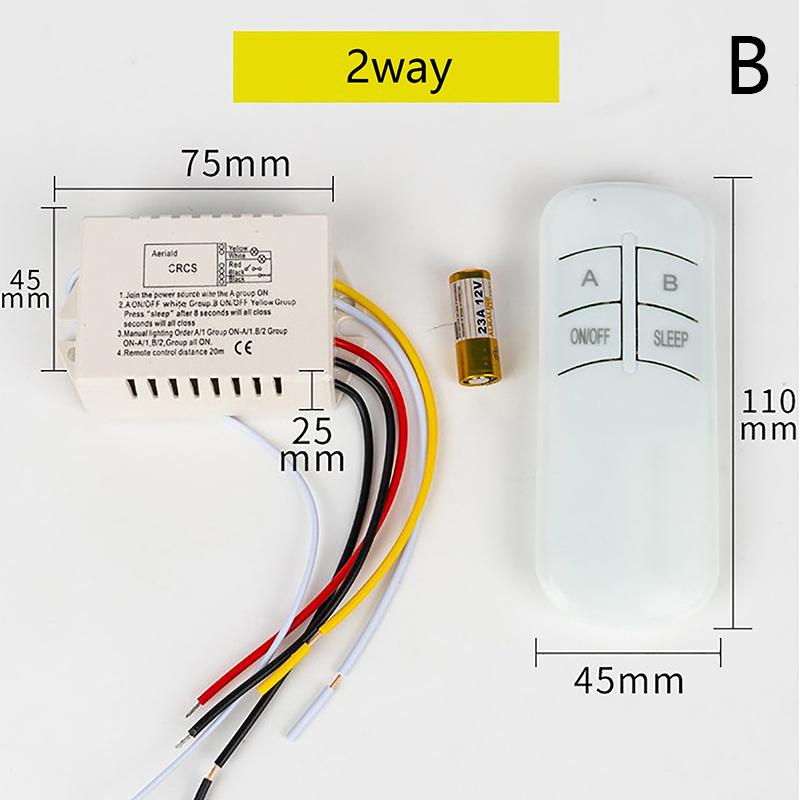 Product Introduction of Digital Remote Control Light Switch Wireless ON OFF Switch For Light Bulb Chandelier 220V RF433 1/2/3/4 Ways 43