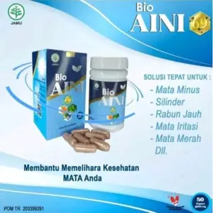 Kapsul BIO AINI 69 Herbal Untuk Kesehatan Mata Best Seller Dengan Vaccinium Myrtillus Fruktus Extract Dan Sambiloto Extract 50 Kapsul Per Botol Membantu Memelihara Kesehatan Mata Anda