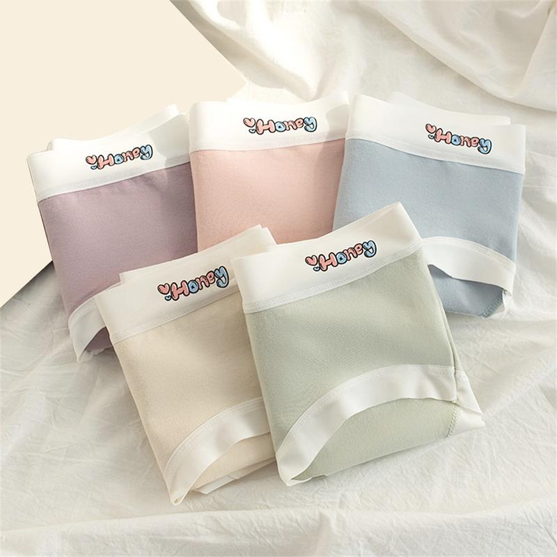 Quần Lót Cạp Trung Cho Bé Gái, Chất Liệu Cotton, Lưng Vừa, Đáy Quần Cotton Kháng Khuẩn 7A, Thoải Mái Và Thoáng Khí, Không Đánh Dấu, Thích Hợp Cho Phụ Nữ, Hàng Mới Về 2024 5