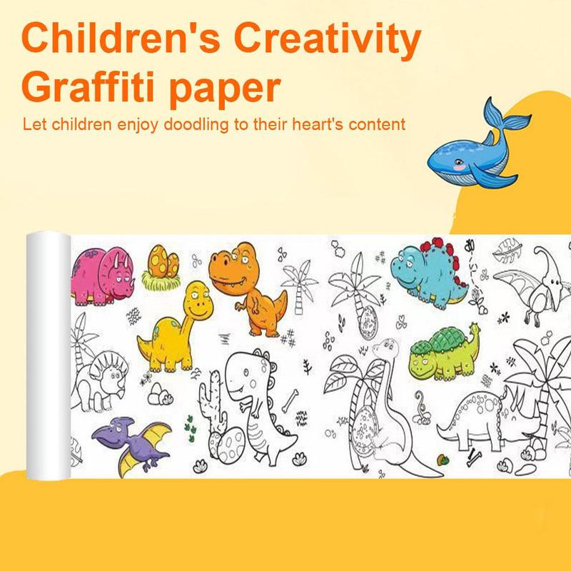 Giấy Vẽ Lớn, Graffiti Trẻ Em, Giấy Vẽ Tô Màu, Nhiều Chủ Đề, Có Thể Được Chia Thành Nhiều Phần, Cuộn Bền, Thích Hợp Cho Mẫu Giáo Và Trẻ Em, Tranh Vải Tô Màu Cho Bé, Giấy Vẽ Album