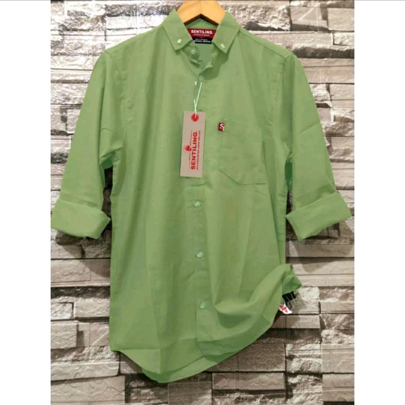 TERUWUKKK KEMEJA POLOS PANJANG PRIA KASUAL Slim-fitting M L Xl Navy Pink Maroon Santai Grey 5