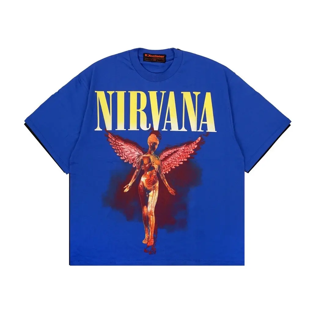Kaos Oversize Nirvana In utero Biru