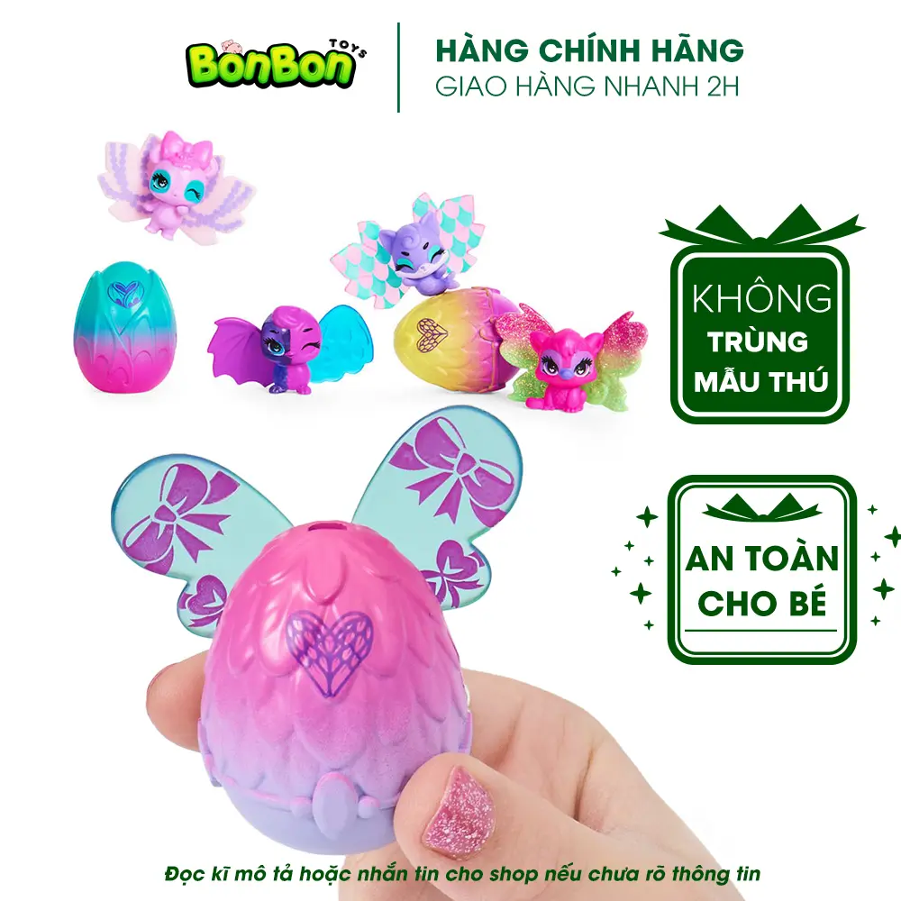Set 10 trứng Hatchimals cánh tiên phiên bản mùa 9, đồ chơi sưu tầm đáng yêu cho bé từ 4 tuổi, set gồm 10 trứng & 10 cánh rời không trùng nhau, hàng nobox Toy