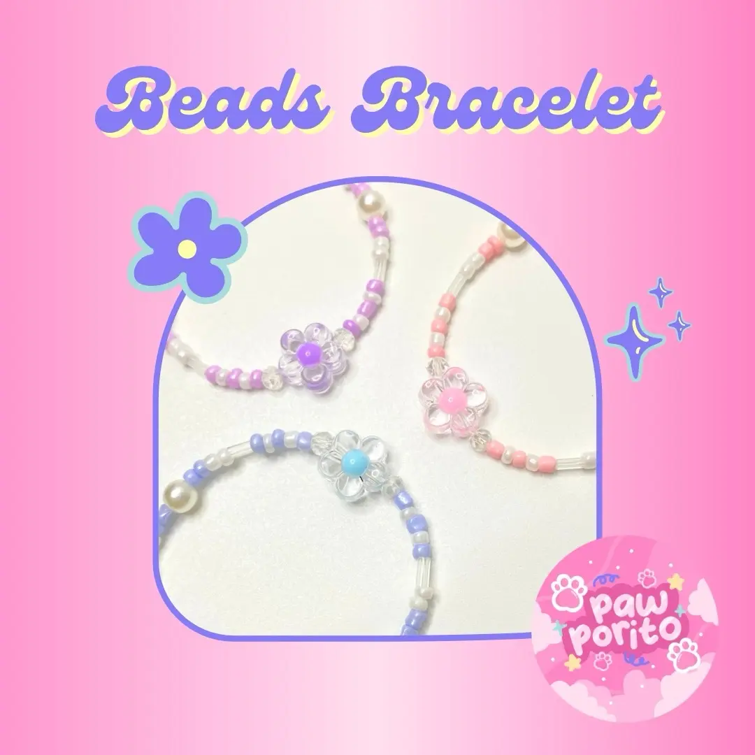 GELANG MANIK BUNGA BEADS BRACELET