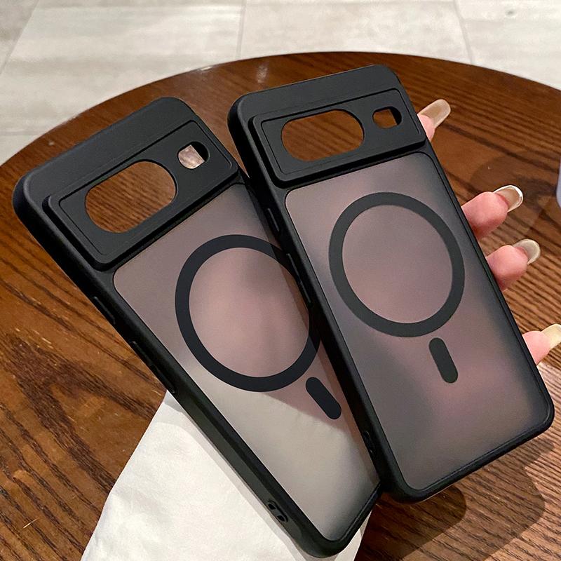 Ốp Nam Châm, Hoàn Thiện Lì Tương Thích Với Google Pixel 6, 7 Pro, 8A, 7A, Pixel 9 Pro XL, Hỗ Trợ Sạc Không Dây Magsafe, Làm Bằng Acrylic, Vỏ Điện Thoại Cứng, Fundas